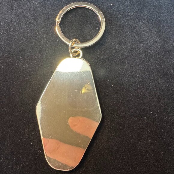 Libra Zodiac Keychain | Yellow Enamel Astrology Key Ring with Scales & Hearts - Picture 2 of 5